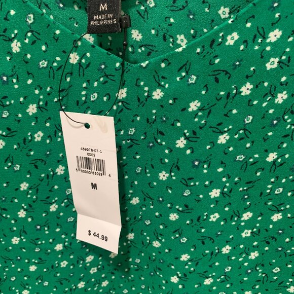 Vintage Banana Republic Green Floral Spaghetti Strap Tank Top - Picture 4 of 5